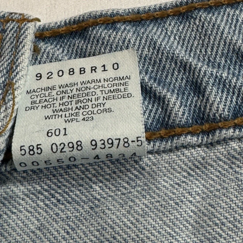 Levi's 550 40x30 (36x30) Vintage Made in‎ USA Light Faded Blue Denim Worn